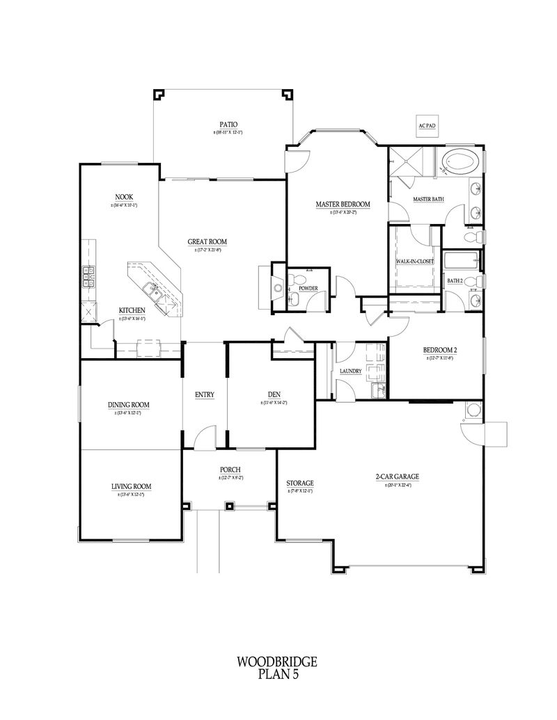Floor plan of The Bridgeman, 2,196 square feet