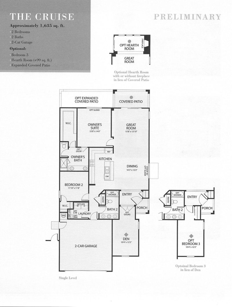 Floor plan of The Cruise, 1,635 square feet