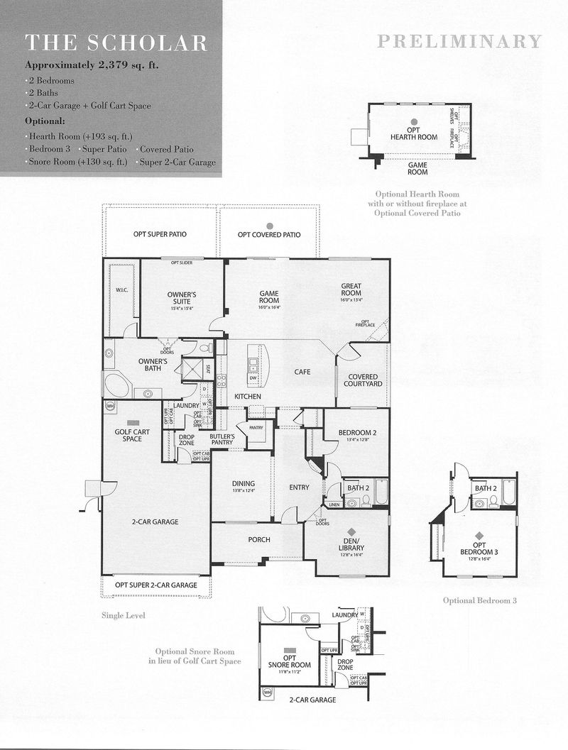 Floor plan of The Scholar, 2,379 square feet